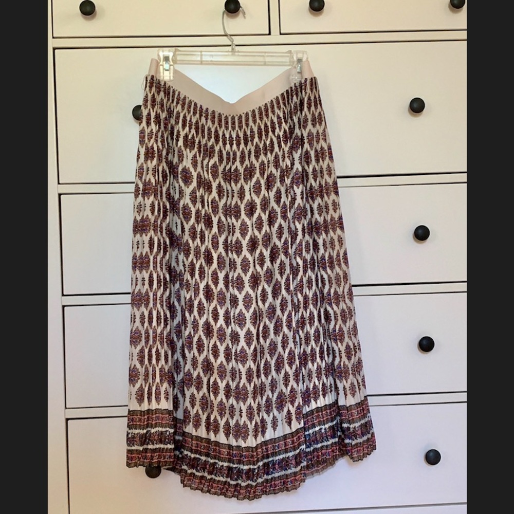Madewell Pleated Paisley Skirt